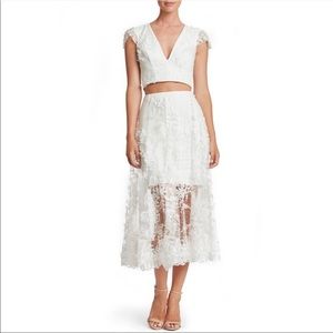 Dress the population Juliana Two-Piece Dress white